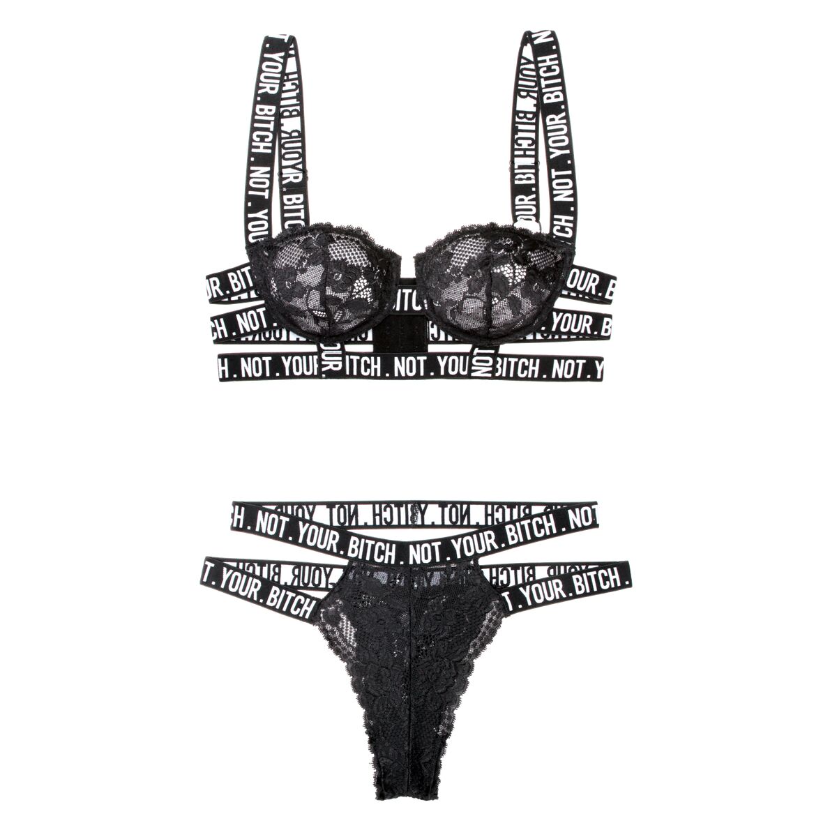 Alusvaatesetti Fantasy Lingerie Musta (M/L)